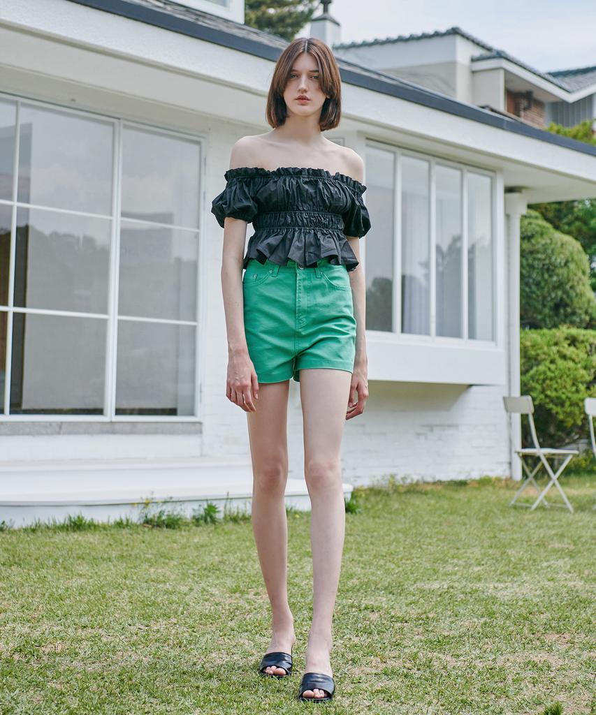 PANDORAFIT [Short] Watery Jeans Mint