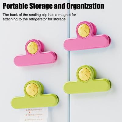 Sealing Clip Refrigerator Magnet Snack Bread Food Storage Bag Sealing Clamp Fridge Accessories Moisture-proof Freshness Keeping Bag Sealer Kitchen