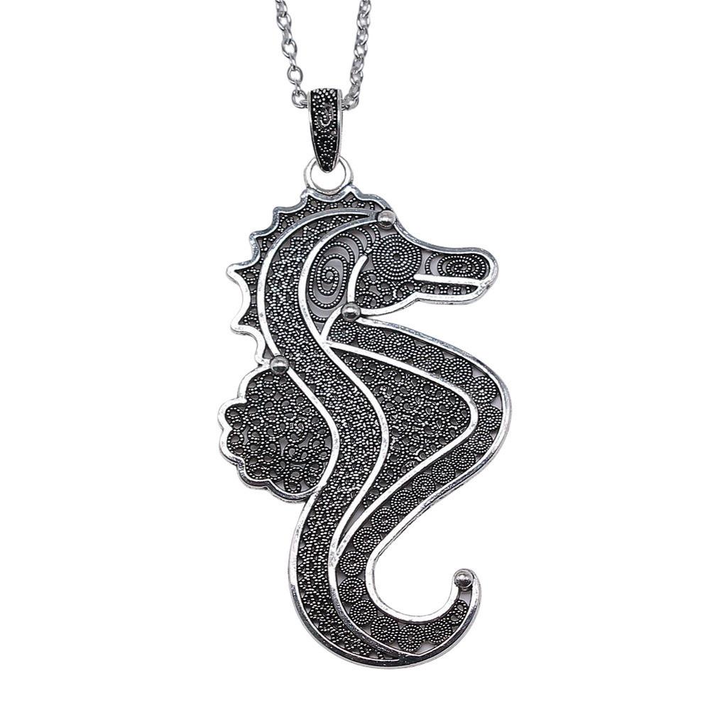 Sea Turtle Pendant Necklace Ocean Beach Nautical Theme Jewelry 45cm or 70cm long chain