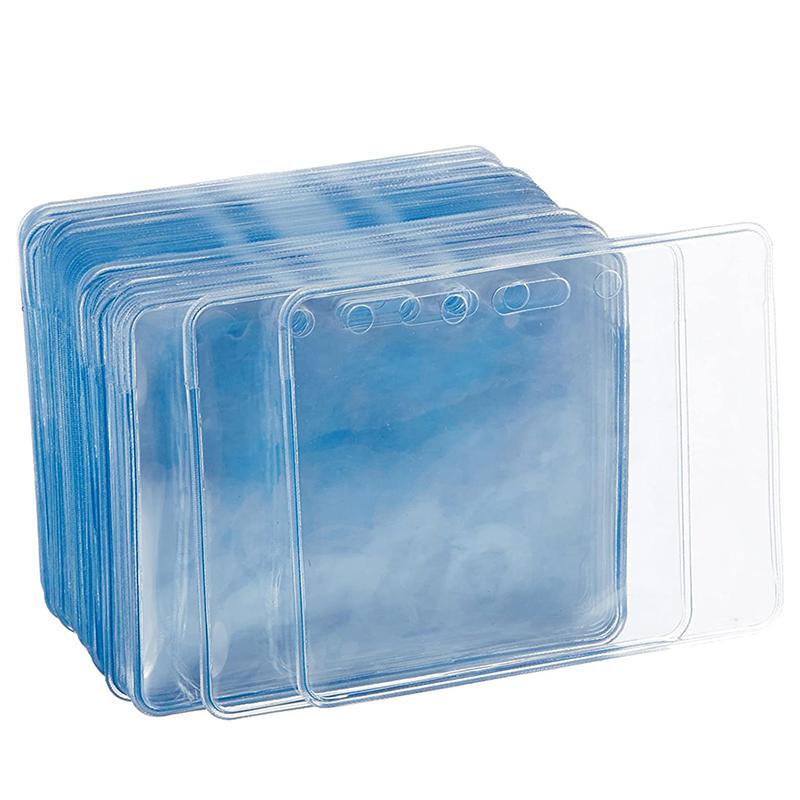 10Pcs Transparent Id Card Holder Waterproof Id Card Holder Badge Sealed Document Protection School Supplies Nurse Accessories