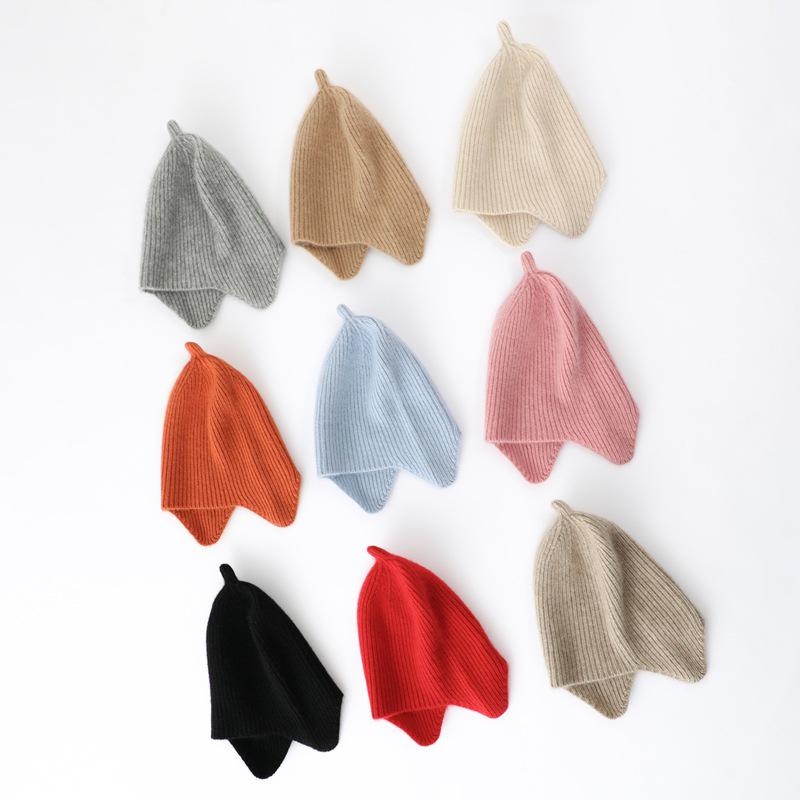 Unisex Cashmere Kids' Knit Hat with Ear Protection - Super Cute & Warm for Autumn/Winter