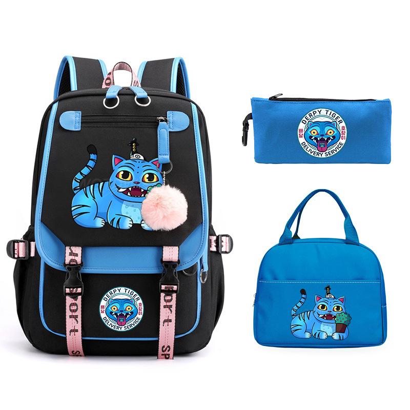 The Witch Hunter Girl Group Has the Same Peripheral Cartoon Korean Version Schoolbag Set, Cross-border Campus Trend, Primary and Secondary School