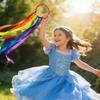 Ribbon Dance Wristbands Gymnastic Ribbons Sparkling Dance Ribbon Streamers Twirling Dancing Ribbons for Artistic Dance