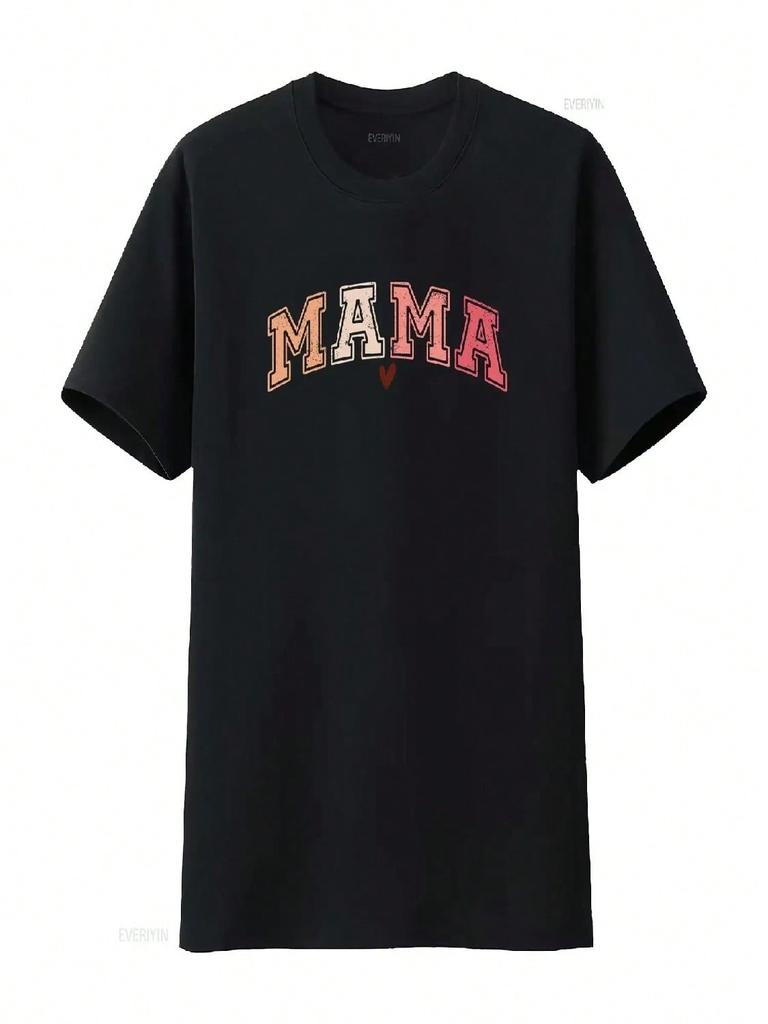 Mama T Shirt For Mom Cool Pregnancy Announcement Mother's Day New Life To Be Vintage Washed Designer Clothes Versatile Graphic