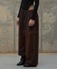 ROCKCAKE Washed Cross Lettering 2Way Jogger - Brown