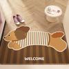 Cartoon Puppy Floor Mat, Door Mat, Silk Ring, Dirt-Resistant And Easy To Take Care Of, Foot Mat, Entrance Can Be Cut, Carpet Non-Slip Mat