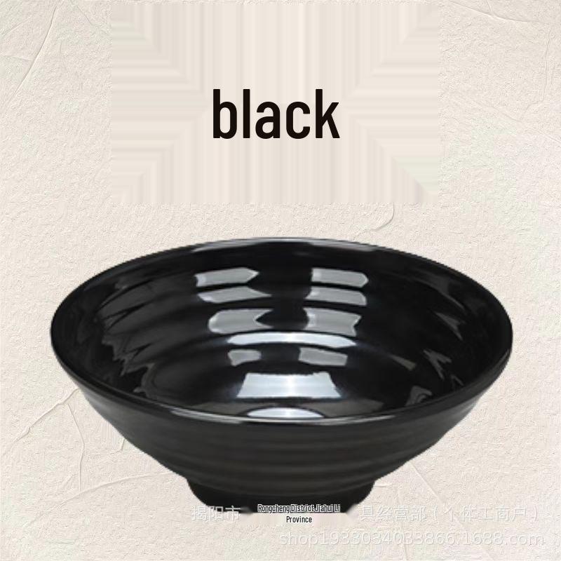 

Разноцветная melamine-керамическая миска для лапши в японском стиле - Креативная посуда для рамена и говяжьих субпродуктов 6 inch (Diameter 15.2 cm, Height 6.1 cm) чёрный