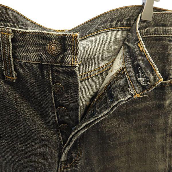 Denime initial Straight denim pants W32 gray jeans Men's Used