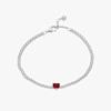 Pandora 590041c02 Timeless Red Sparkling Heart Tennis Silver Bracelet