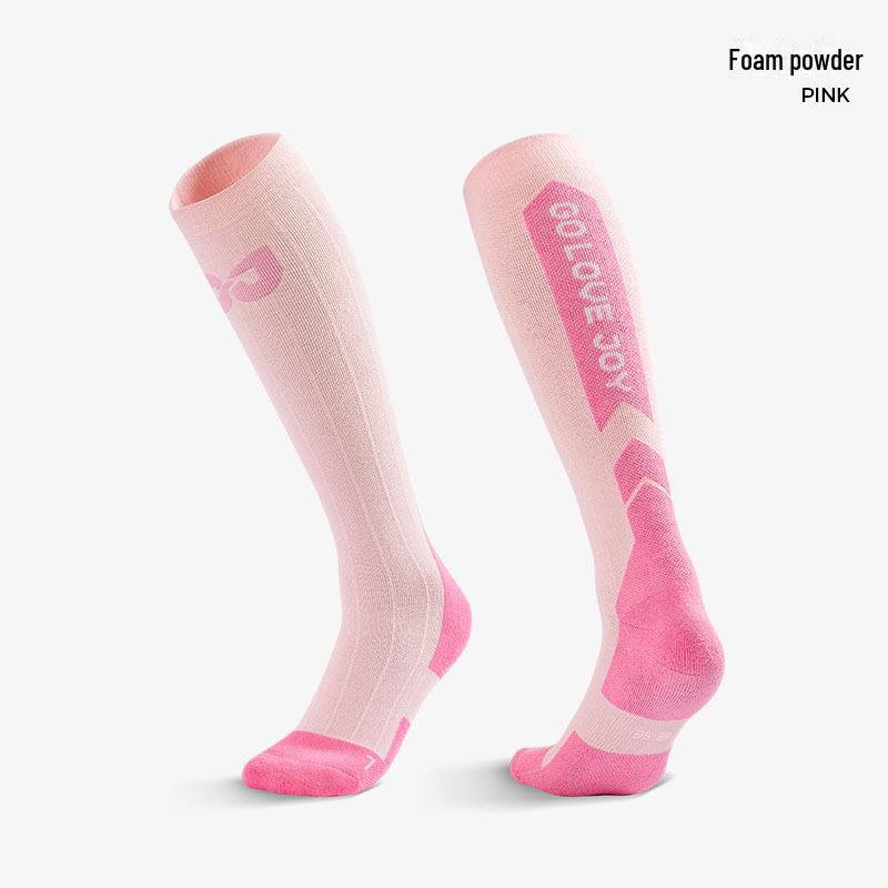 DWZ09 Non-Slip Thick Wool Ski Socks for Outdoor, Snow, Cycling, and Mountaineering - Mid-High Tube, Warm for Autumn & Winter