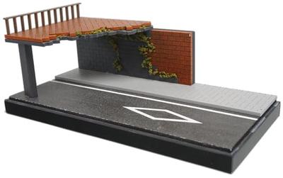 FREESTYLE Collector SHOUCANGJIA Unterführung Diorama Straßenecke mit Überführung und Wand SCJ82001 1/64