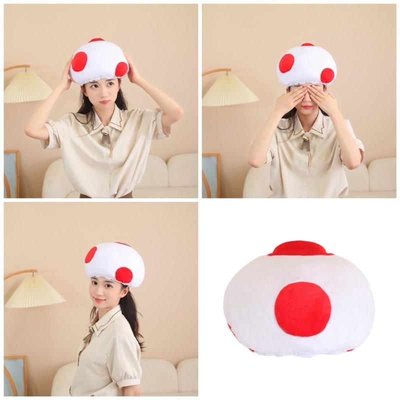 Mushroom Hat for Halloween Costume Hat Festival Party Gathering Headgear Seasonal Party Photoshoots Hat Accessories