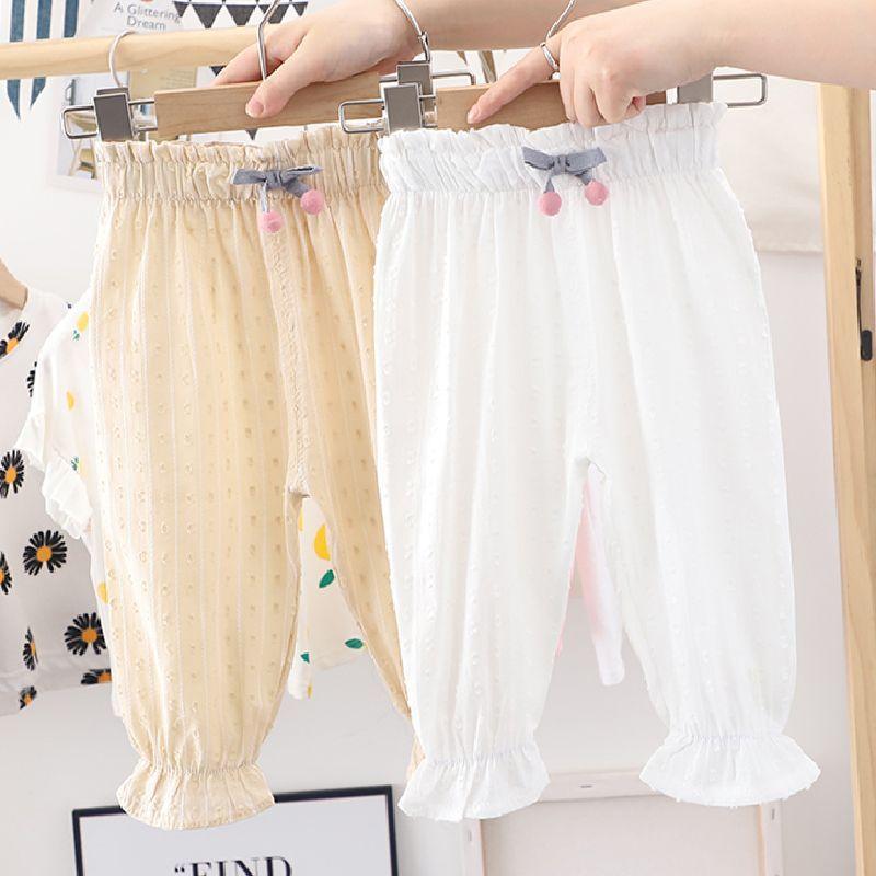New Summer Pants for Girls Lantern Pants Loose Children's Mosquito Repellent Pants Thin Design for Girls
