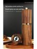 Multifunctional Acacia Wood Pepper Grinder with Ceramic Core and Golden Steel