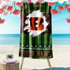 Name Custom Cincinnati Bengals Print Beach Towel, Large Soft Quick Dry Towel for Beach Camping Swimming