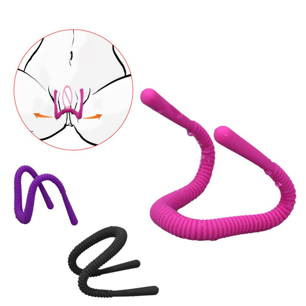 Female Pussy Spreader Labia Clamps Silicone Spot Clitoris Stimulator Vagina Flirt Spread Bondage Gear Speculum Lips Clamps