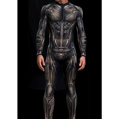 Unisex Cyber Punk 3D Digitaldruck Halloween Party Rollenspiel Outfit Frauen Männer Cosplay Kostüm Karneval Overall