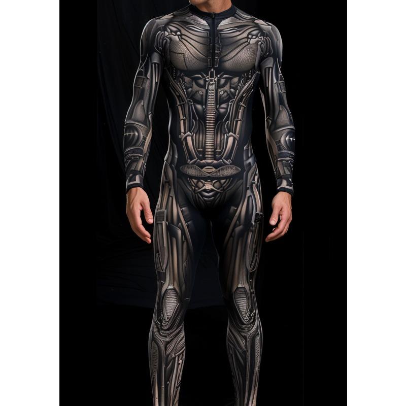 

Унисекс Киберпанк 3D цифровая печать Хэллоуин вечеринка ролевая игра наряд для женщин мужчин косплей костюм карнавальный комбинезон XXXL