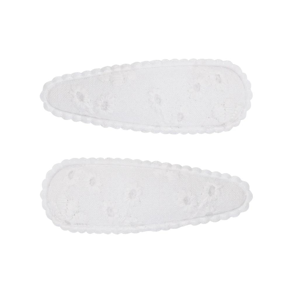 2 Stück/Set Bedruckte BB Haarspange Haaraccessoires Handgefertigt Leinwand Blume Haarspange Mädchen Süße Haarspangen Kopfschmuck Geschenk