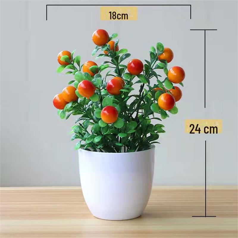 Decorative Small Artificial Potted Flowers Set for Home and Living Room Decor