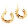 Les Trésors De Lily [L4319] - Gold Plated Hoop Earrings 'Clothilde' - 15x8 Mm