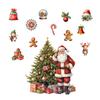 Santa Claus Snowman Christmas Wall Stickers Removable PVC Decals for Holiday Decoration On Walls Windows Doors