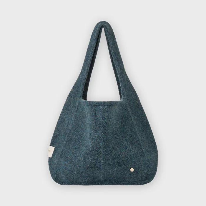 Alpaca Wool Wholegarment Knit Big Bag_MIDNIGHT BLUE