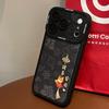 Custodia rigida in pelle di pony per Apple 17 rossa 16promax Anno del Cavallo 15 uomini e donne 14 con cordino custodia per cellulare