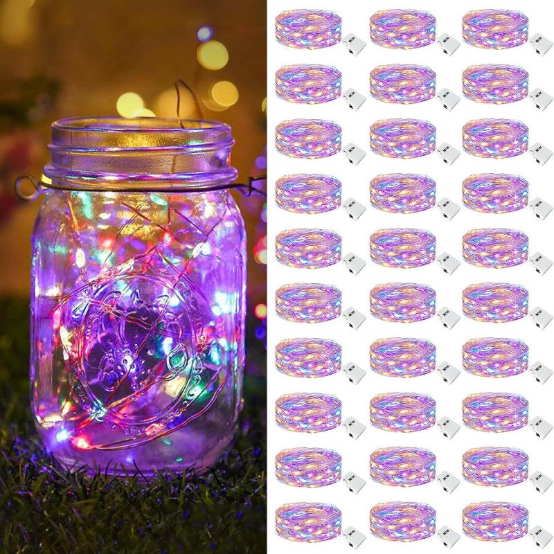 30 Pack LED Fairy String Lights Battery Powered Warm White Copper Wire IP65 Waterproof 3 Modes