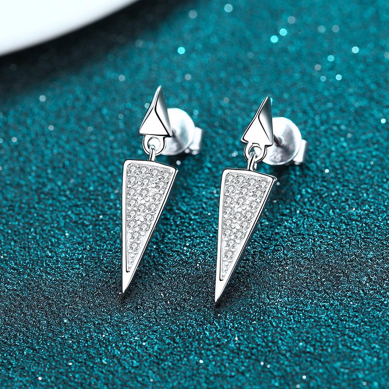 

Серебряные серьги Персональные серьги Mossan Diamond Earriers