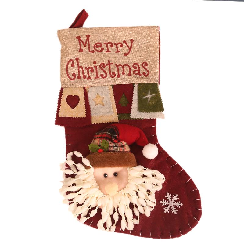 New Christmas Decorations, Creative Cartoon Santa Christmas Stockings, Gift Bags
