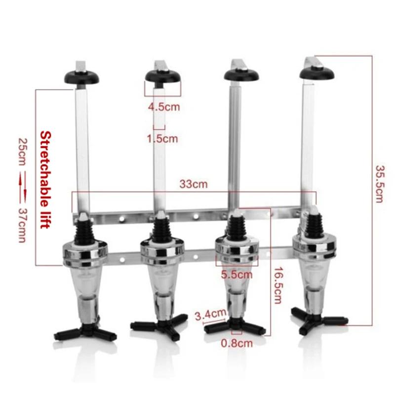 

30 мл дозатор для розлива Автоматический миксер Держатель для вина настенный держатель для бутылок 4-головочный прямой ряд полки для розлива вина vinho