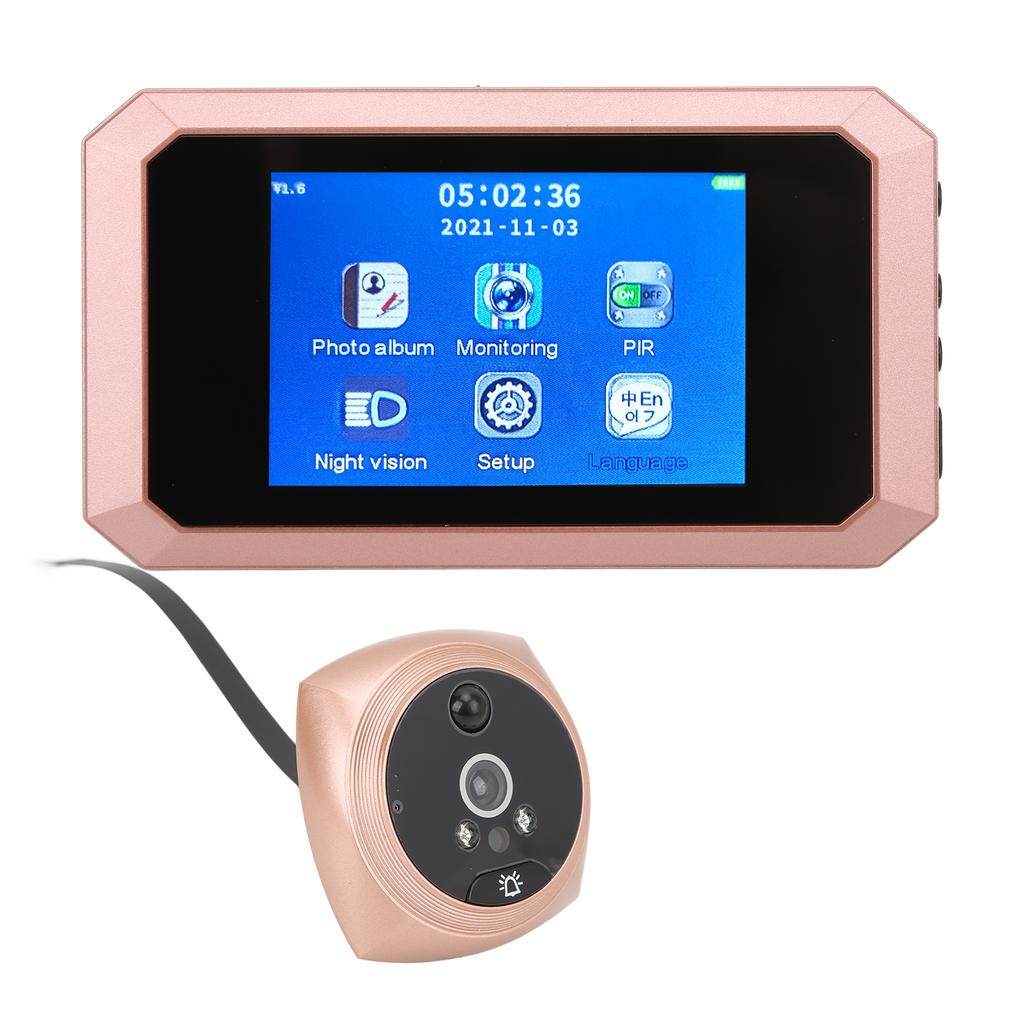 3.5in Doorbell Digital Viewer Motion Detection Night Vision High Definition for Home Safety