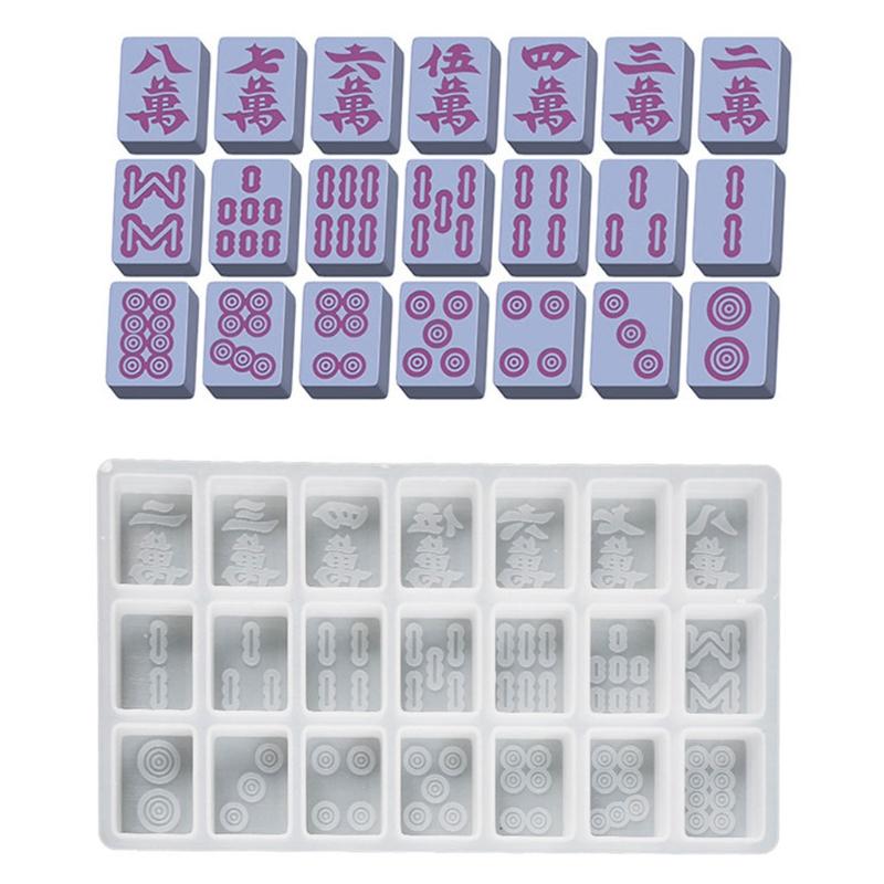 Silicone Small Mahjong Mold DIY Crystal Drop Gel High Mirror Idea for Creative Mold Handmade Accessories