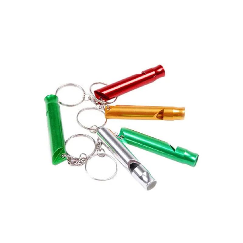 1/3Pcs Small Multifunctional Aluminum Emergency Survival Whistle Keychain Camping Hiking Outdoor Tool Training Whistle