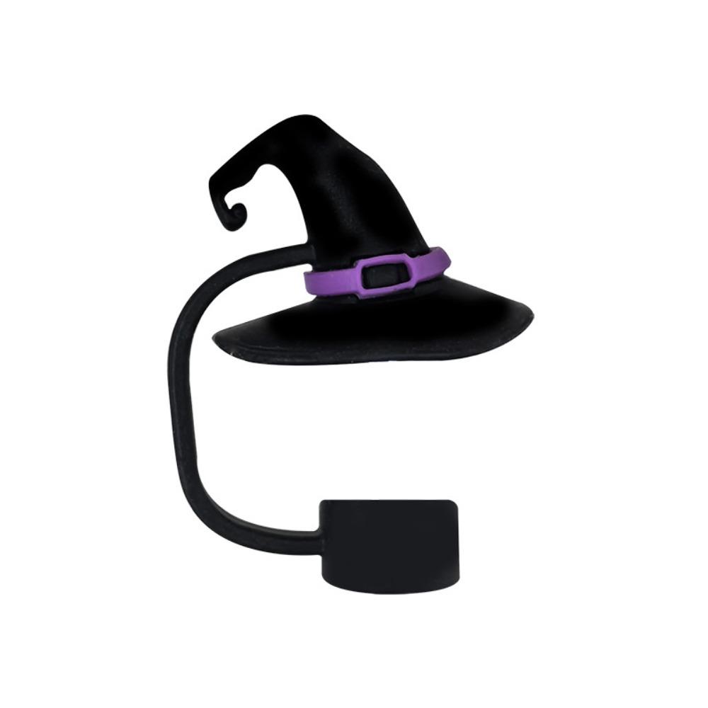 5PCS Halloween Ghost Silicone Straw Covers Cap 10mm Reusable Drinking Straw Dust Cap 3D Cup Accessories Straw Tips Cover