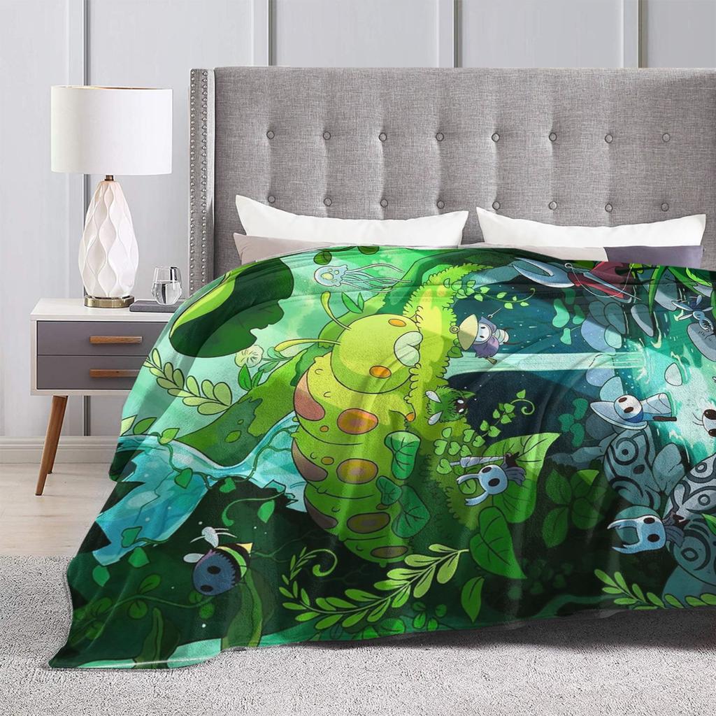 Hollow Knight Silksong poster Blanket Flannel Soft Throw Blanket for Airplane Travel Bed Rug