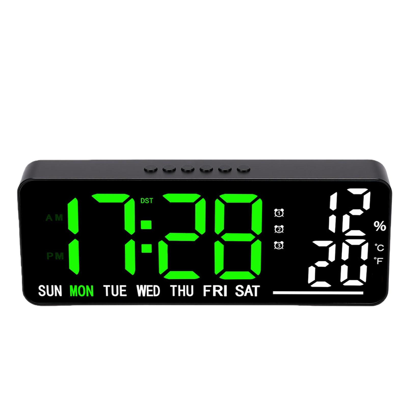 LED Digital Wall Clock Power Off Memory Perpetual Calendar Large Display Digital Clock for Home Office School
