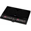 Yamazen 2 Burner IH Stove IH Cooking Heater 1400W IH Cooker No Construction Required (Width 56cm Type) Equipped with Stew Mode Silent Design Black YEM