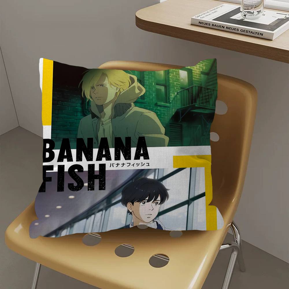 Cuscino BANANA FISH Anime Regali Arredamento Casa Ufficio Camera da Letto Divano Auto Copricuscino case 45x45cm