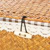 Wicker Basket with Lids Nautral Seagrass Storage Box Basket Woven Rectangular Bins Container Rattan Storage Organizer