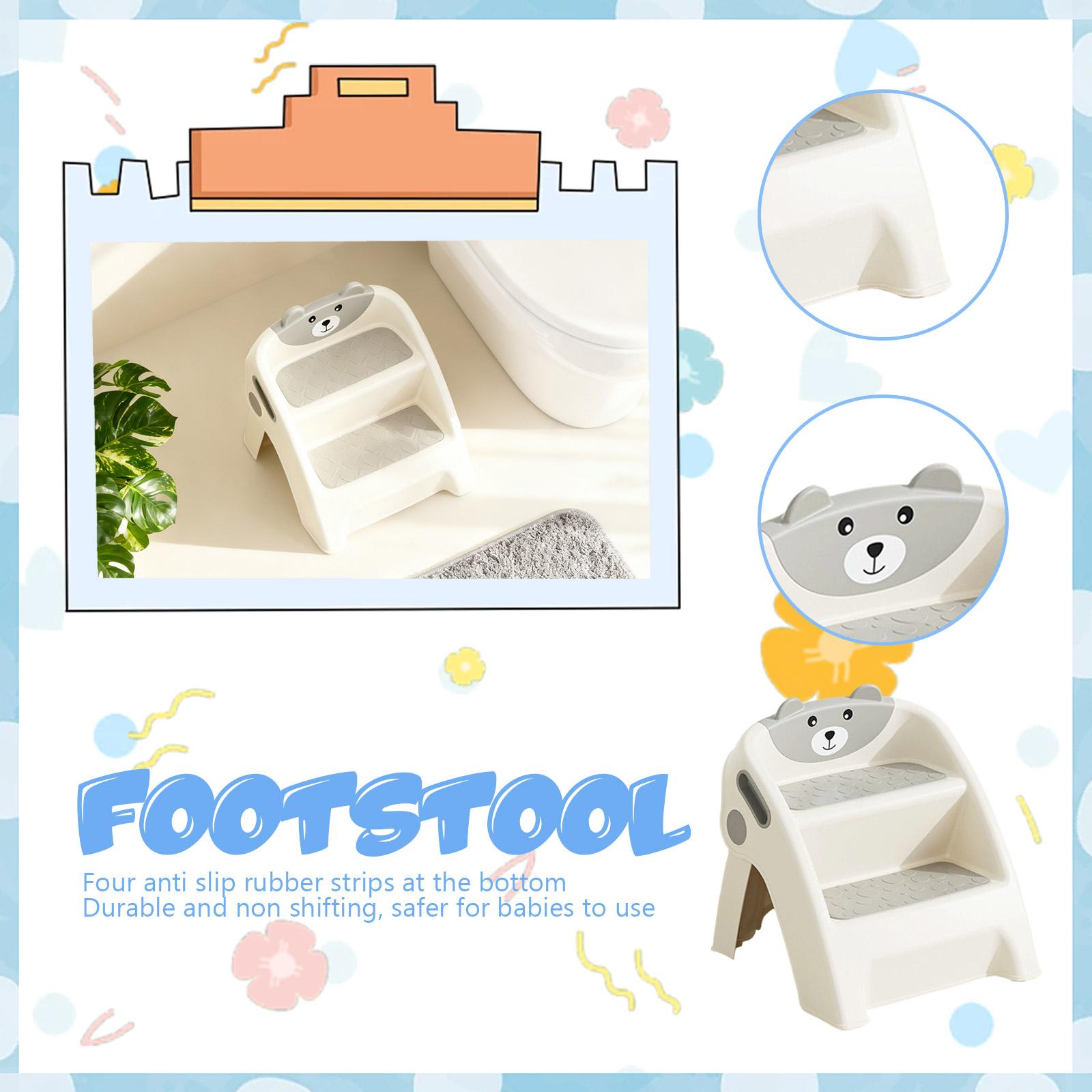 

Toddler Bathroom Sink And Toilet Training Stool, Non-, And Tipping-proof A-frame, Assembles In 10 Seconds, Two Steps, Wide Footrest. One Size