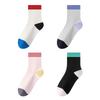 Women's Autumn and Winter Warm Simple Leisure Match Color Sweat Absorption Breathable Antibacterial Tube Cotton Socks