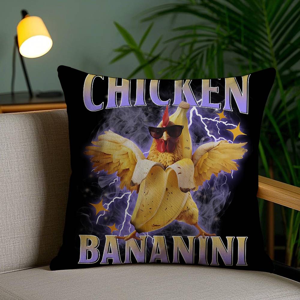 Italian Brain Rot Meme Tralalero Tralala Pillow Case Sofa Short Plush Double-sided HD Printing Room Home Office Cushion Cover