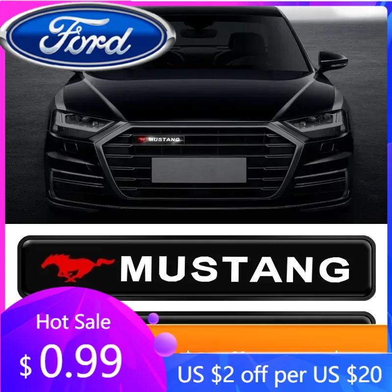 Car Sticker Ford New 2025 Hot Car Front Hood Grille Emblem LED Waterproof Modified Light For Ford Mustang spoiler Shelby GT 350 nero