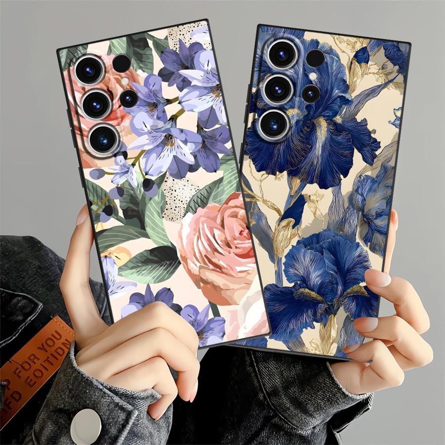Beautiful Flowers Case for Samsung Galaxy S26 Ultra Note 20 8 9 10 S20 Ultra S21 FE S25 Plus S23 S10 S9 S24 Funda Phone Cover