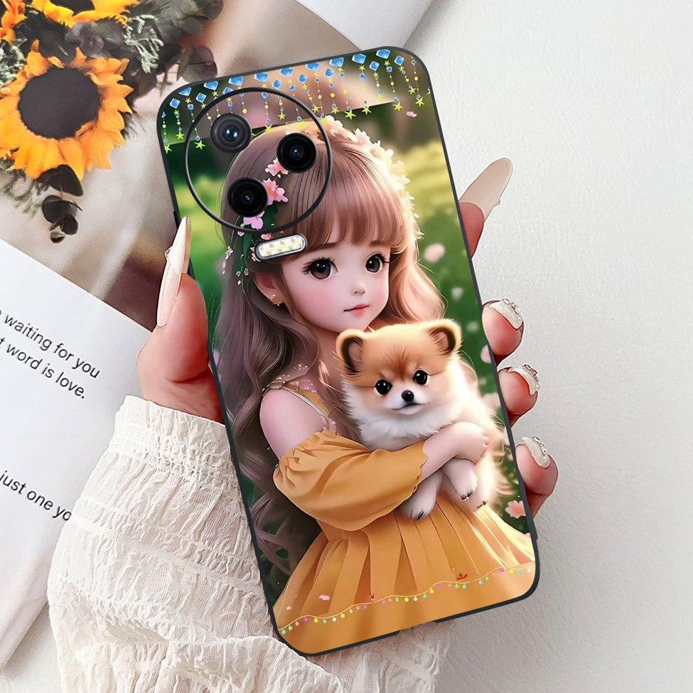 For Infinix Note 12 Pro 4G Case X676B Silicone Cute Cat Fashion Flowers Painted Cover For Inifnix Note 12 Pro Phone Case Bumper