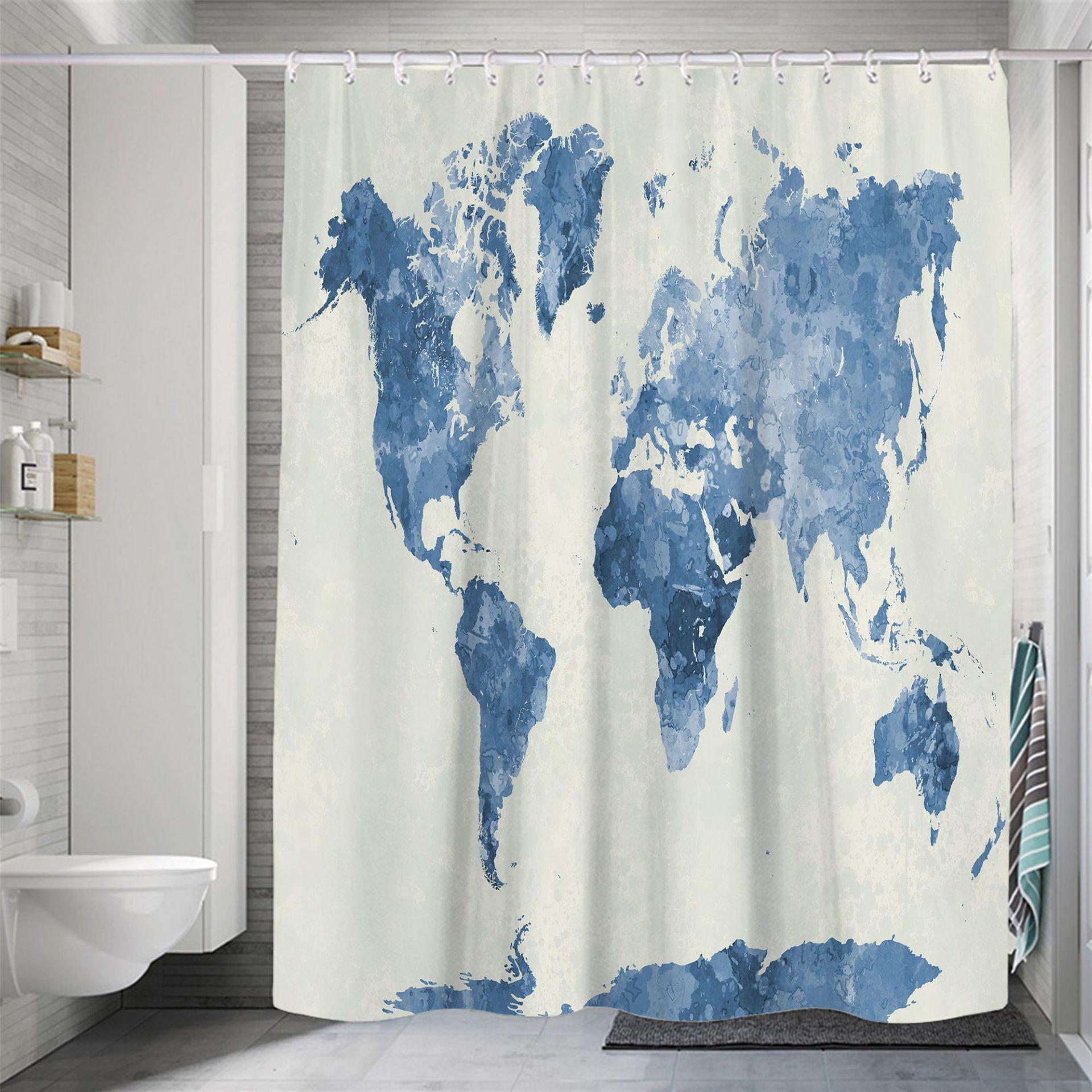 

JINRUN Потовщена водонепроникна завіса для ванної кімнати Завіса для душу, що захищає від плісняви, Завіса для душу, завіса для душу, Завіса для ванної кімнати, без перфорації 180cmx180cm