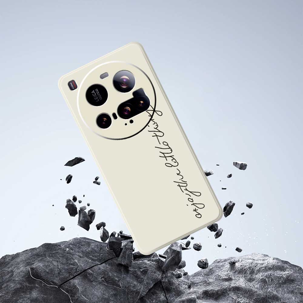 For Xiaomi 15 Ultra Case WordArt Pattern Printing Straight Edge TPU Phone Back Cover
