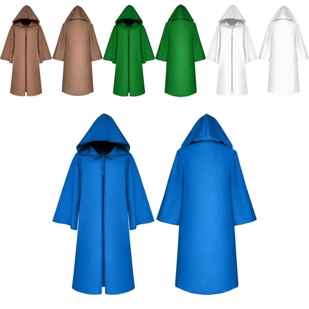 Premium Quality Star Wars Jedi Warrior Hooded Cloak Cape Robe For Cosplay Events